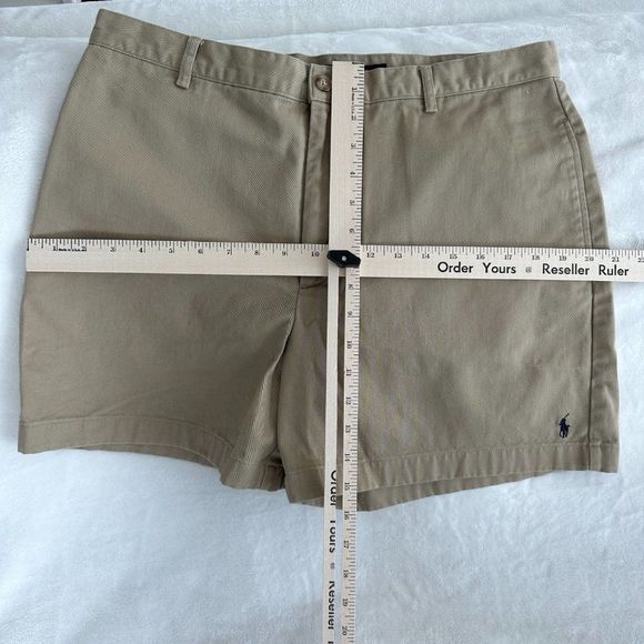 Ralph Lauren Sport Golf Shorts Womens 14 Khaki Beige Chino Vintage Preppy - Picture 6 of 7